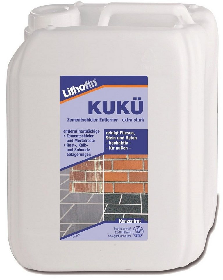 Lithofin LITHOFIN Kukü Zementschleierentferner 5 Ltr Naturstein-Reiniger von Lithofin