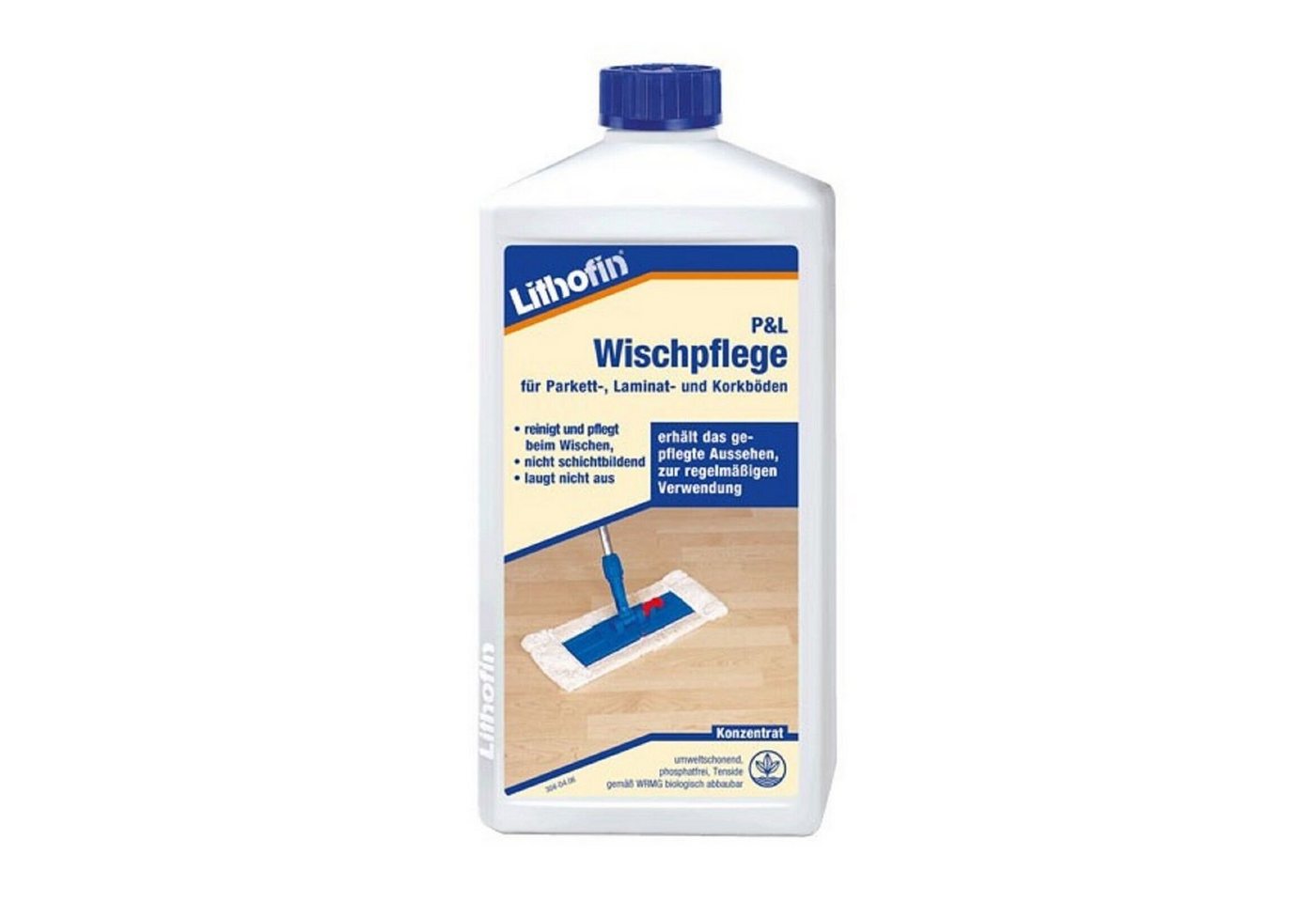 Lithofin Lithofin P&L Wischpflege für Parkett Laminat und Korkböden 1 Liter Fussbodenreiniger von Lithofin
