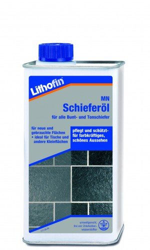 Lithofin MN Schieferöl 1 Liter - Erstbehandlung neuer Flächen wie Fensterbänke Tische Böden Treppen von Lithofin