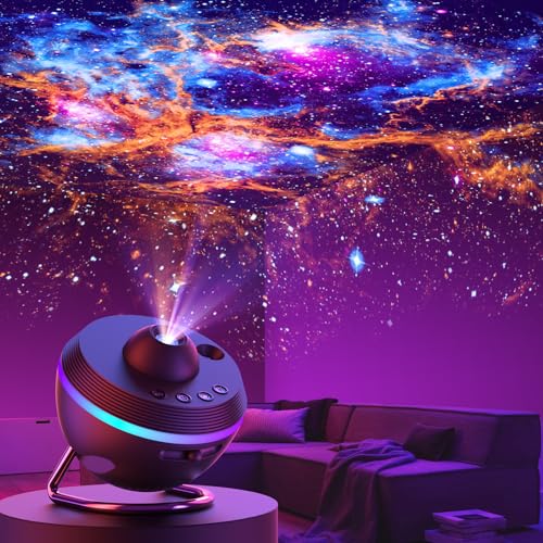 Lithomy Sternenhimmel Projektor - Galaxie Projektor mit 13 4K HD Filmscheiben - Projektor mit verstellbarem Fokusobjektiv - 6 dekorative Lichter - Projektor für Kinder und Erwachsene (Schwarz) Lithomy Sternenhimmel Projektor - Galaxie Projektor mit 13 4K HD Filmscheiben - Projektor mit verstellbarem Fokusobjektiv - 6 dekorative Lichter - Projektor für Kinder und Erwachsene (Schwarz) von Lithomy