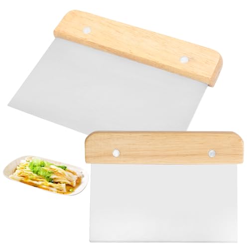 Lithyc 2er Pack Teigspatel - Teigschneider - Teigschaber Edelstahl - Dough Scraper - Teigschaber mit Holzgriff - Teigspatel Aus Edelstahl für Kuchen Pizza Brotschneiden KüChenutensilien Lithyc 2er Pack Teigspatel - Teigschneider - Teigschaber Edelstahl - Dough Scraper - Teigschaber mit Holzgriff - Teigspatel Aus Edelstahl für Kuchen Pizza Brotschneiden KüChenutensilien von Lithyc