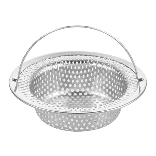 Litinliv Abflusssieb 3 Stück, Sieb für Spülbecken mit Griff, Verstopfungsschutz Küche Waschbecken Sieb Abfluss Spüle mit Griff, Abflusssieb Edelstahl, Geeignet für die Entwässerung von Küchenfiltern von Litinliv