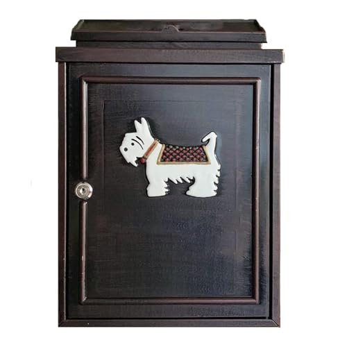 Briefkasten im Europäischen Stil Regensicherer Postkasten für Den Außenbereich Mehrere Muster Kreativer Postbox Zum Aufhängen von Zeitungen(Black-N), Litobnx, Red-a, von Litobnx