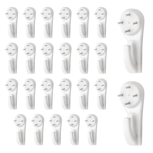 Litoexpe 25 Stück Beton-Wandhaken, unsichtbare Nagelaufhänger, keine Beschädigung, Wanduhr-Aufhänger, Bilderaufhänger für Hartwände, Trockenbauwände (groß) von Litoexpe