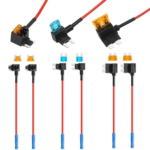 6er-Pack 3 Typen Auto-Add-a-Circuit-Sicherungsabgriffe für Kraftfahrzeuge, 12 V, ATO ATC ATM APM-Sicherungshalter, Standard-Mini-Sicherungshalter mit niedrigem Profil, professionelles Halter-Abgriff-K 6er-Pack 3 Typen Auto-Add-a-Circuit-Sicherungsabgriffe für Kraftfahrzeuge, 12 V, ATO ATC ATM APM-Sicherungshalter, Standard-Mini-Sicherungshalter mit niedrigem Profil, professionelles Halter-Abgriff-K von Litoott