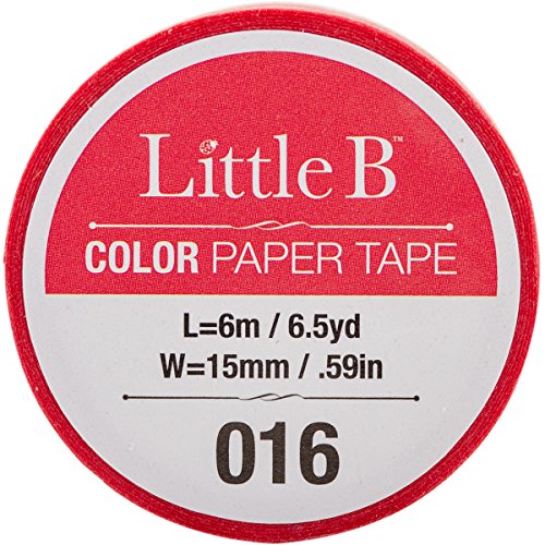 Little B Farbe Tape 15 mm X 6 m rot, Acryl, Mehrfarbig, 3-teilig von Little B