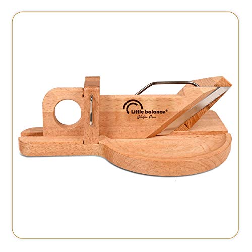 Little balance 8422 La Conviviale Wurstguillotine – 100% französische Herstellung – Edelstahlklinge Esprit de Thiers – Buchenholz von LITTLE BALANCE