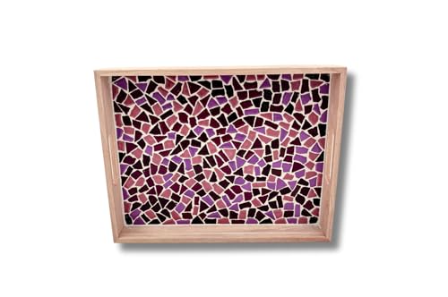 Little Creations Mosaik-Tablett Rosa | DIY Bastelset für Erwachsene | Gestalte Dein eigenes Tablett | 33 x 25 x 5 cm | Nachhaltiges Design | Vielseitige Verwendungsmöglichkeiten von Little Creations