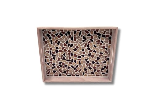 Little Creations Mosaik-Tablett Sand/Beige | DIY Bastelset für Erwachsene | Gestalte Dein eigenes Tablett | 33 x 25 x 5 cm | Nachhaltiges Design | Vielseitige Verwendungsmöglichkeiten von Little Creations