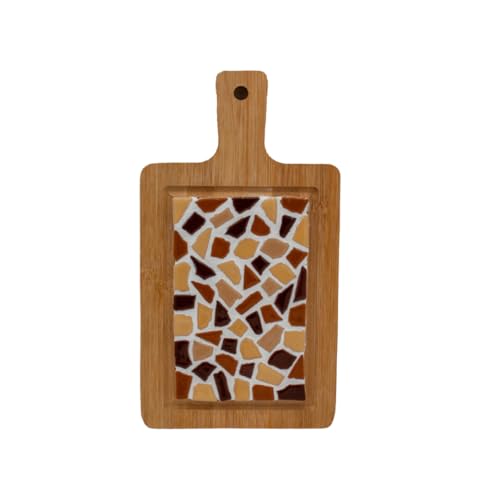 Little Creations mosaik Mini-Servierbrett Beige | DIY Bastelset Erwachsene | Gestalte deine eigene Servierplatte | 20 cm | DIY Dekoration | DIY Set Erwachsene | Vielseitige Anwendung von Little Creations