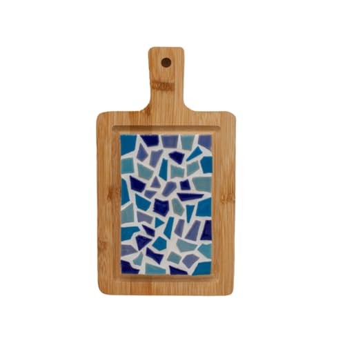 Little Creations mosaik Mini-Servierbrett Blau | DIY Bastelset Erwachsene | Gestalte deine eigene Servierplatte | 20 cm | DIY Dekoration | DIY Set Erwachsene | Vielseitige Anwendung von Little Creations