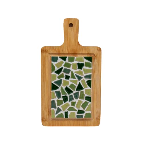 Little Creations mosaik Mini-Servierbrett Grün | DIY Bastelset Erwachsene | Gestalte deine eigene Servierplatte | 20 cm | DIY Dekoration | DIY Set Erwachsene | Vielseitige Anwendung von Little Creations