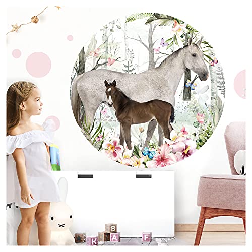 Little Deco 3D Wandtattoo Kinderzimmer Wandbild Pferd Wandsticker für Kinder Spielzimmer Wanddeko Wandaufkleber Schlafzimmer Tapete selbstklebend 120 cm DL623 von Little Deco