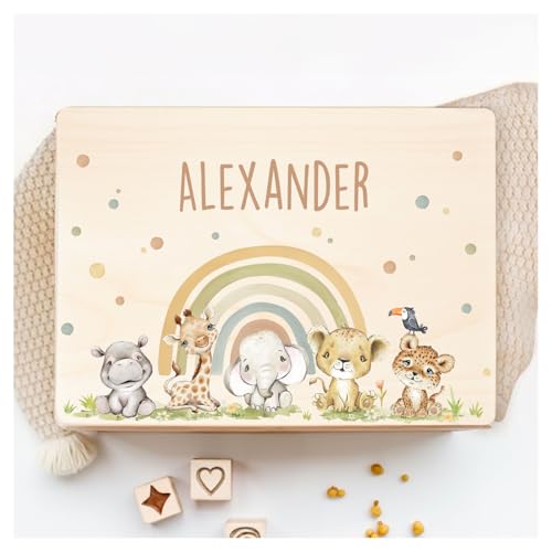 Little Deco Personalisierte Erinnerungskiste Baby Erinnerungsbox Holzkiste | M - 30 x 20 x 13 cm | Tiere & Regenbogen Geschenk Geburt Taufgeschenk Geburtstagsgeschenk Spielzeugkiste XHL1011-01 Little Deco Personalisierte Erinnerungskiste Baby Erinnerungsbox Holzkiste | M - 30 x 20 x 13 cm | Tiere & Regenbogen Geschenk Geburt Taufgeschenk Geburtstagsgeschenk Spielzeugkiste XHL1011-01 von Little Deco