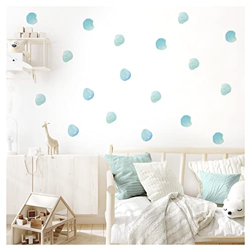 Little Deco Wandsticker Tupfen Set Wandtattoo für Kinderzimmer Polka Dots in Mint Schlafzimmer Wandaufkleber Pastell Kreise Babyzimmer Wanddeko selbstklebend DL968-02 von Little Deco
