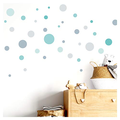 Little Deco Wandtattoo 86 Kreise türkis grau DL384 Little Deco Wandtattoo 86 Kreise türkis grau DL384 von Little Deco