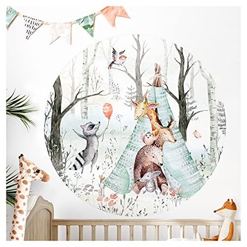 Little Deco Wandsticker Tiere Wald Wandtattoo Kinderzimmer Wandaufkleber DL633-4 von Little Deco