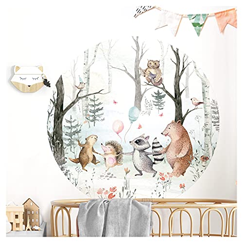 Little Deco Wandtattoo Kinderzimmer Wandsticker Tiere Wald I Wandbild 120 x 120 cm (BxH) I Wandaufkleber Spielzimmer Mädchen Junge Wanddeko Baby Poster DL635 von Little Deco