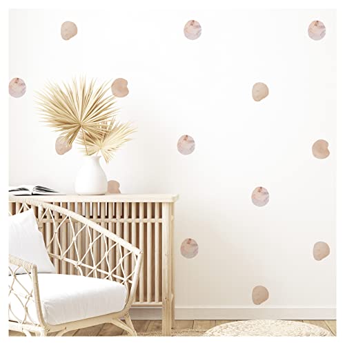 Little Deco Wandtattoo Polka Dots Tupfen für Kinderzimmer Wandsticker Kreise Set in beige Babyzimmer Schlafzimmer Wandaufkleber Wohnzimmer Wanddeko DL968-04 von Little Deco