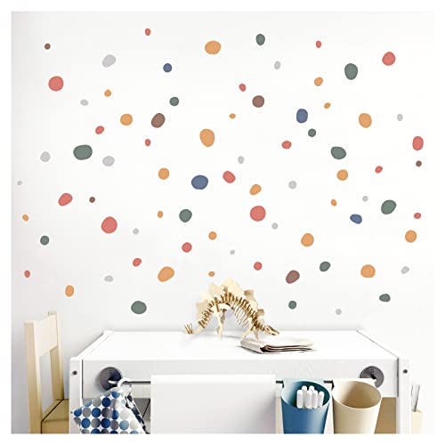 Little Deco Wandtattoo Tupfen für Babyzimmer 92 Stück Wandsticker für Kinderzimmer Dots Kreise in Rot Gelb Blau Set Wandaufkleber Wanddeko DL925-9 von Little Deco