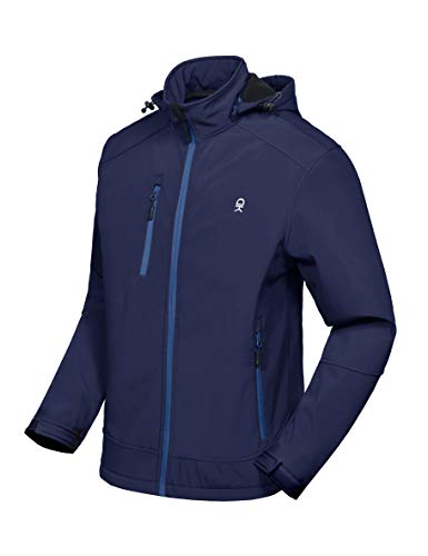 Little Donkey Andy Men’s Softshell Jacket, Fleece Lined and Water Repellent Navy Size L von Little Donkey Andy