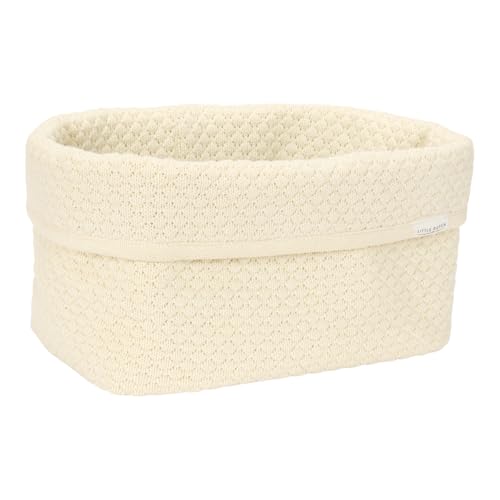 Little Dutch TE31694003 Wickeltischkörbchen gestrickt groß - Pure Soft White von Little Dutch