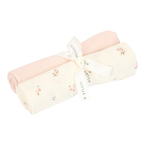 Little Dutch TE51894031 Musselin Swaddle Tücher 2er Set Fairy Blossom & Blossom - Fairy Garden (70x70 cm) von Little Dutch