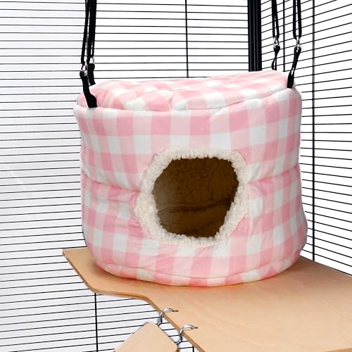 Little Friends RIESIGE Nagerstock-Hängematte Spielzeug für Ratten, Frettchen, Chinchillas - Weiches Hänge-Höhlenbett - 30 x 30 x 25 cm - Rosa Gingham Little Friends RIESIGE Nagerstock-Hängematte Spielzeug für Ratten, Frettchen, Chinchillas - Weiches Hänge-Höhlenbett - 30 x 30 x 25 cm - Rosa Gingham von Little Friends