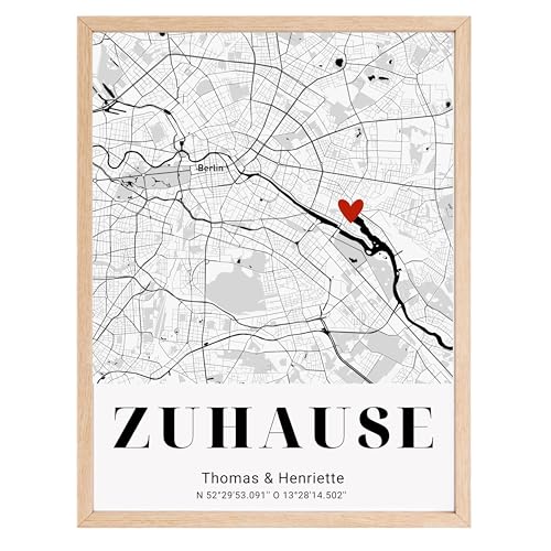 Little Mathilda Einzugsgeschenk personalisiert Geschenke zum Einzug Hauseinweihung Koordinaten Bild Zuhause Poster Wanddeko Wohnzimmer Richtfest Einweihungsgeschenk Haus von Little Mathilda