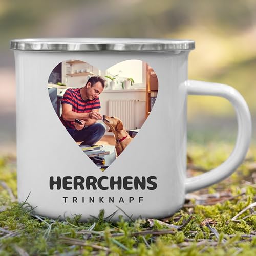 Little Mathilda Personalisierte Geschenk Tasse Emaille für Hundebesitzer Hunde Hunde Papa - Hundemama Tasse Hund mit Foto Herrchenstrinknapf Frauchenstrinknapf kaffeetasse hunde tasse personalisiert… von Little Mathilda