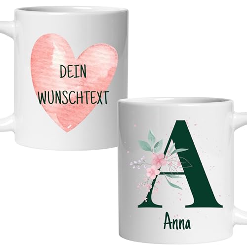 Little Mathilda - Personalisierte Tasse mit Namen und Wunschtext Kaffee-Tasse mit Initiale Monogrammtasse Tasse personalisiert Becher mit Namen Blumentasse Abschiedsgeschenk Little Mathilda - Personalisierte Tasse mit Namen und Wunschtext Kaffee-Tasse mit Initiale Monogrammtasse Tasse personalisiert Becher mit Namen Blumentasse Abschiedsgeschenk von Little Mathilda