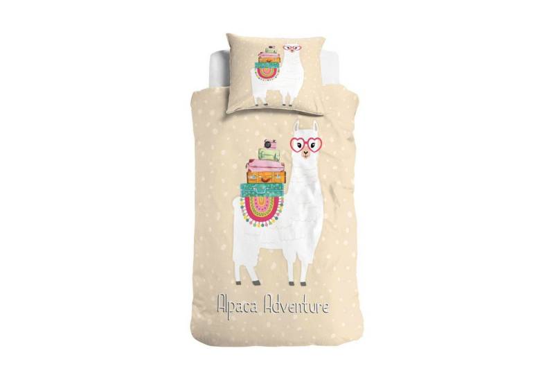 Little Monster Kinderbettwäsche Renforcé Bettwäsche 135x200 cm Alpaka Beige BLACK SALE Baumwolle, Renforcé, 2 teilig, alpaca Lama Kuschelbettwäsche Geschenke fürKinder Mädchen sale sommer von Little Monster