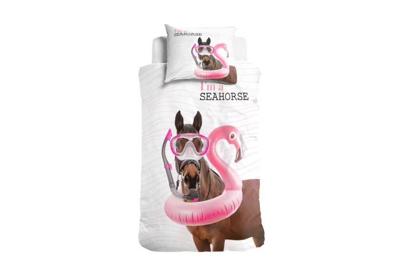 Little Monster Kinderbettwäsche Pferde Bettwäsche 135x200 Flamingo Mädchen rosa BLACK CYBER SALE XMAS, Renforcé, 2 teilig, alpaca Lama Kuschelbettwäsche Geschenke fürKinder Mädchen sale sommer von Little Monster