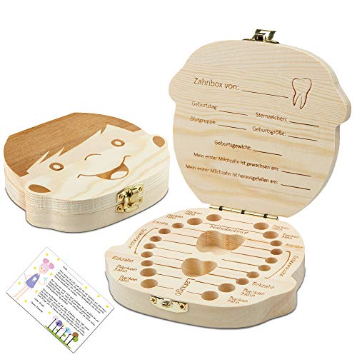 Little Moonshine Original Zahndose Milchzähne inkl. Geschichten der Zahnfee - Zahnbox für Milchzähne aus Holz für Mädchen und Jungen - Milchzahndose Holz - Geschenkideen zu Taufe und Geburtstag Little Moonshine Original Zahndose Milchzähne inkl. Geschichten der Zahnfee - Zahnbox für Milchzähne aus Holz für Mädchen und Jungen - Milchzahndose Holz - Geschenkideen zu Taufe und Geburtstag von Little Moonshine
