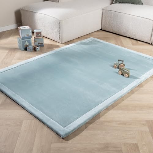 Little Olly Waschbare Spielmatte Baby - Jip Blau - Einfarbig - Kinderzimmer, Babyzimmer - Jungen - Mädchen - Carpet Little Olly Waschbare Spielmatte Baby - Jip Blau - Einfarbig - Kinderzimmer, Babyzimmer - Jungen - Mädchen - Carpet von Little Olly