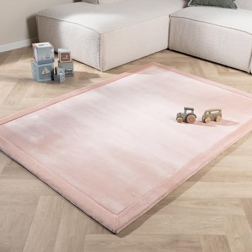 Little Olly Waschbare Spielmatte Baby - Jip Rosa - Einfarbig - Kinderzimmer, Babyzimmer - Jungen - Mädchen - Carpet Little Olly Waschbare Spielmatte Baby - Jip Rosa - Einfarbig - Kinderzimmer, Babyzimmer - Jungen - Mädchen - Carpet von Little Olly