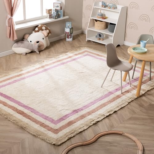 Little Olly Waschbarer Kinderteppich - Milo Rosa - Kante - Skandinavisch, Kinderzimmer, Babyzimmer, Jugendzimmer - Jungen - Mädchen - Carpet Little Olly Waschbarer Kinderteppich - Milo Rosa - Kante - Skandinavisch, Kinderzimmer, Babyzimmer, Jugendzimmer - Jungen - Mädchen - Carpet von Little Olly