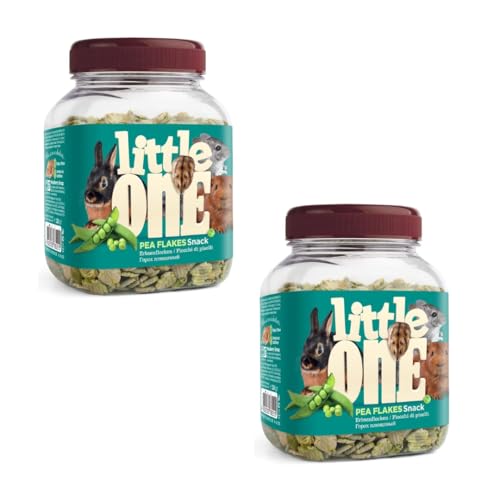 Little One Erbsenflocken | Doppelpack | 2 x 230 g | Ergänzungsfuttermittel für Nager & Zwergkaninchen | Zur Unterstützung des Wohlbefindens | Reich an pflanzlichem Protein von Little One