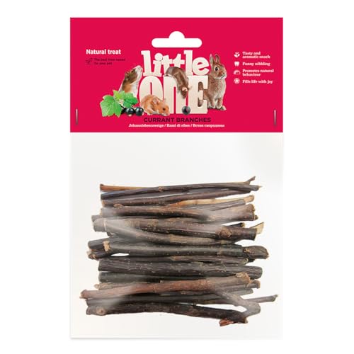 Little One Johannisbeerzweige | 50 g | Einzelfuttermittel für Nager und Zwergkaninchen | Zur Unterstützung der Zahnpflege & der Abnutzung | Reich an Vitaminen und Mineralstoffen von Little One