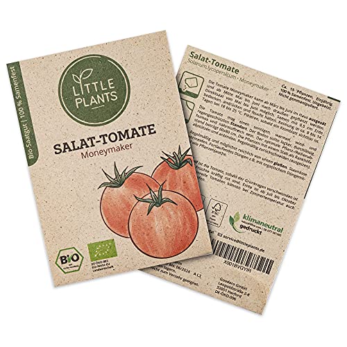 Little Plants BIO Tomatensamen Moneymaker, 15 Tomaten Samen, hohe Keimrate, 100% Natürlich, BIO Samen Salattomate für Gemüsegarten Tomaten Hochbeet – BIO Tomate Samen Nachhaltig von Little Plants