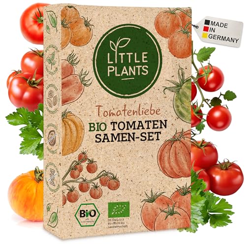 Little Plants Tomatensamen Set - 12 Sorten BIO Tomaten Samen Gemüse - 100% natürlich & extra viel Tomaten Saatgut - Tomaten Anzuchtset - Tomatensamen Alte Sorten zum Anbauen im Garten oder Hochbeet von Little Plants