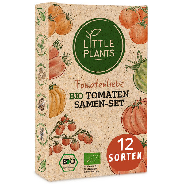Little Plants Bio Saatgut Set - 12 Sorten Tomaten und mehr - hohe Keimrate - samenfest - nachhaltig verpackt von Little Plants
