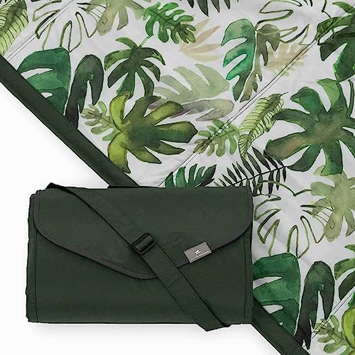 Little Unicorn - Premium waschbare Picknickdecke Gross- Wasserabweisende Spieldecke mit isolierter Unterseite, Stranddecke - Verschiedene Groessen -152 x 213 cm (Tropical Leaf) von Little Unicorn