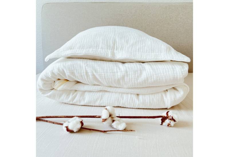 LittleANTunique Bettwäsche Bettwäsche Musselin creme I Kinder & Erwachsene I Handmade in Germany, 100% Baumwolle, qualitativ hochwertig langlebig, Nachhaltig von LittleANTunique