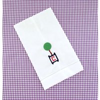 Buchsbaum Leinenhandtücher - Einweihungsgeschenk Verlobungsgeschenk Barwagen von LittleBirdMonograms