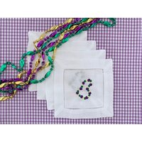 Mardi Gras Beadslinen Cocktail Servietten - 4Er Set von LittleBirdMonograms