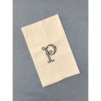 Monogramm Leinenhandtücher - Einweihungsgeschenk Verlobungsgeschenk Barwagen von LittleBirdMonograms