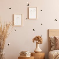 Wald Hummeln | Wiederverwendbare Stoff-Wandaufkleber Umweltfreundlich Schälen & Aufkleben Gemalte Aquarell Bienen Kinderzimmer Dekor Sticker Pack von LittleCooperLane
