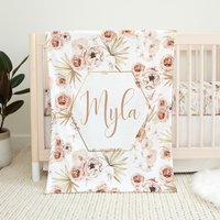 Boho Baby Decke, Mädchen Kinderbettwäsche, Kinderzimmer, Bettwäsche Neutral von LittleDarlingsUS