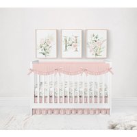 Personalisierte Florale Kinderbilder, Kinderzimmer Deko, Florales Monogramm Drucke, Mädchen Dekor, Rosa Bilder von LittleDarlingsUS